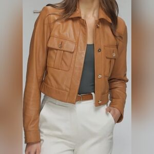 Women's Tan Leather Jacket